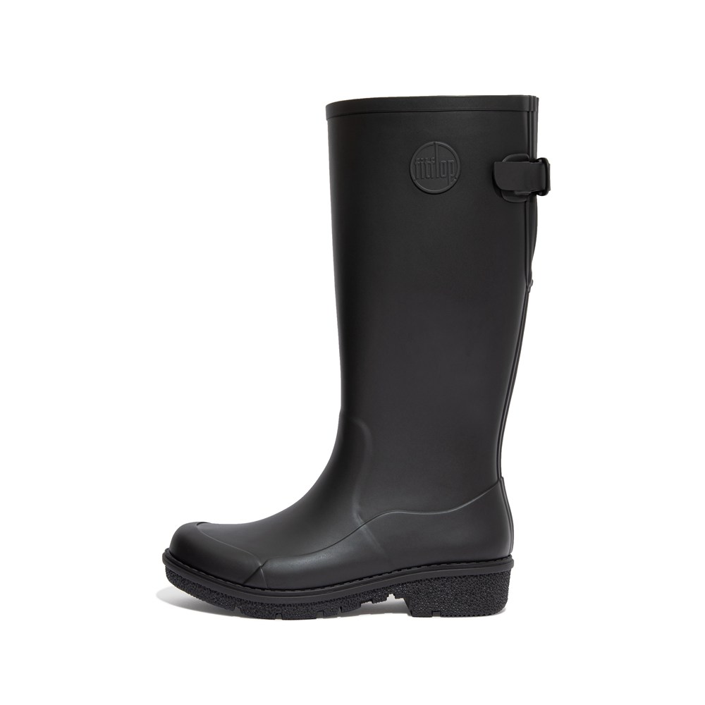 Fitflop Womens Boots - Wonderwelly Tall Rain - Black - 265-QKIAMP